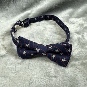 Cat & Jack Boys Bow Tie Blue Red White Stars & Stripes 1.75" Wide Pre-Tied